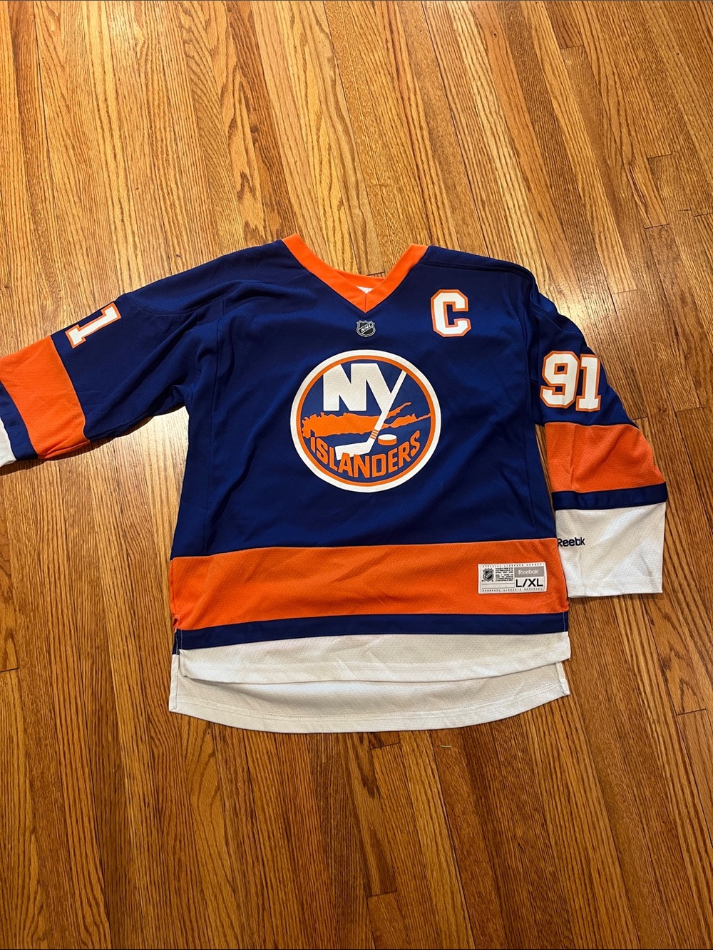 Reebok New York Islanders Tavares Navy & Orange Hockey Jersey - Kids